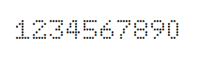 5×7数字点阵字体 ddN57AA10