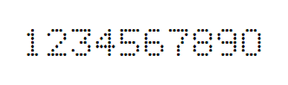 5×7数字点阵字体 ddN57AA1000