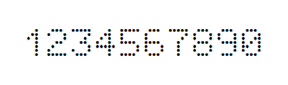 5×7数字点阵字体 ddN57AA1010