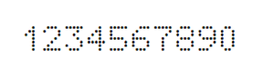 5×7数字点阵字体 ddN57AA1011