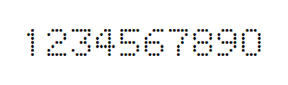 5×7数字点阵字体 ddN57AA1014