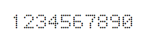 5×7数字点阵字体 ddN57AA1016