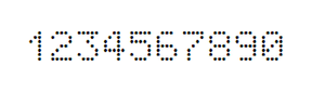 5×7数字点阵字体 ddN57AA1017