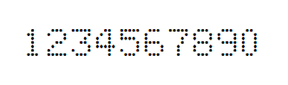 5×7数字点阵字体 ddN57AA1018