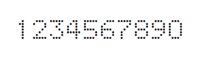 5×7数字点阵字体 ddN57AA1030