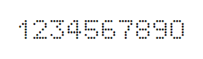 5×7数字点阵字体 ddN57AA1036