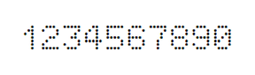 5×7数字点阵字体 ddN57AA1048