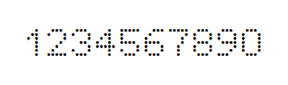 5×7数字点阵字体 ddN57AA1050