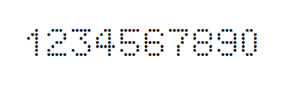 5×7数字点阵字体 ddN57AA1051