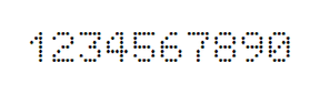 5×7数字点阵字体 ddN57AA1060