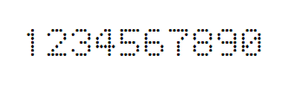 5×7数字点阵字体 ddN57AA1081