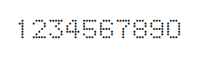 5×7数字点阵字体 ddN57AA1083