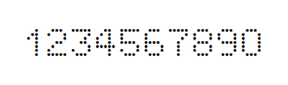 5×7数字点阵字体 ddN57AA1088