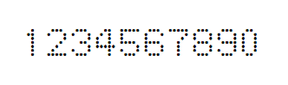 5×7数字点阵字体 ddN57AA1090