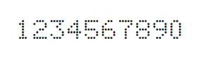 5×7数字点阵字体 ddN57AA1092