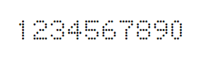 5×7数字点阵字体 ddN57AA1100