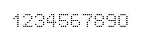 5×7数字点阵字体 ddN57AA1101