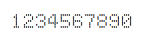 5×7数字点阵字体 ddN57AA1110