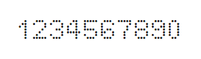 5×7数字点阵字体 ddN57AA116