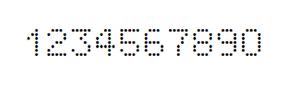 5×7数字点阵字体 ddN57AA117