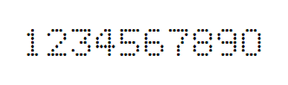 5×7数字点阵字体 ddN57AA1185