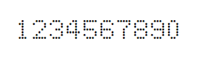 5×7数字点阵字体 ddN57AA1188