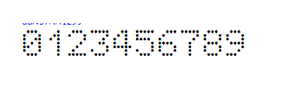 5×7数字点阵字体 ddN57AA1299