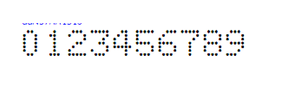 5×7数字点阵字体 ddN57AA1316