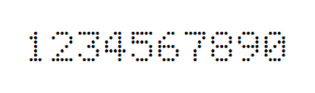 5×7数字点阵字体 ddN57AA1500