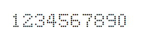 5×7数字点阵字体 ddN57AA169