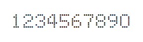 5×7数字点阵字体 ddN57AA1776