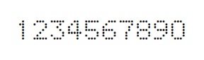 5×7数字点阵字体 ddN57AA1778