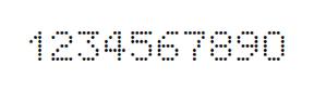 5×7数字点阵字体 ddN57AA1800