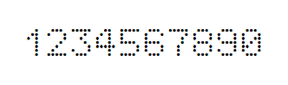 5×7数字点阵字体 ddN57AA1801