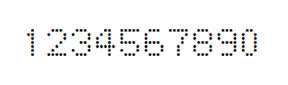 5×7数字点阵字体 ddN57AA1875