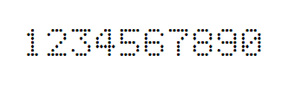 5×7数字点阵字体 ddN57AA2010