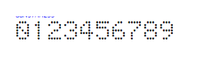 5×7数字点阵字体 ddN57AA233