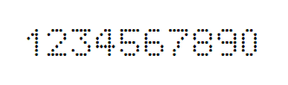 5×7数字点阵字体 ddN57AA30