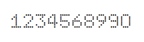 5×7数字点阵字体 ddN57AA31