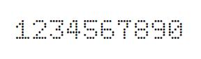 5×7数字点阵字体 ddN57AA38