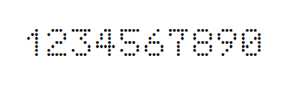 5×7数字点阵字体 ddN57AA380