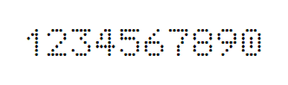 5×7数字点阵字体 ddN57AA40