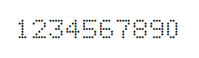 5×7数字点阵字体 ddN57AA41