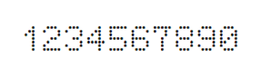 5×7数字点阵字体 ddN57AA436