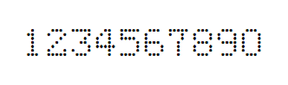 5×7数字点阵字体 ddN57AA44