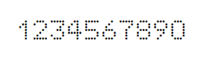 5×7数字点阵字体 ddN57AA440