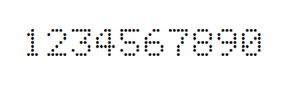 5×7数字点阵字体 ddN57AA442