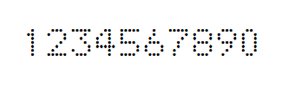 5×7数字点阵字体 ddN57AA446