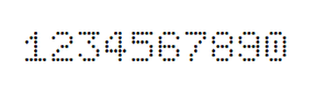 5×7数字点阵字体 ddN57AA45