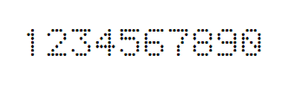 5×7数字点阵字体 ddN57AA455